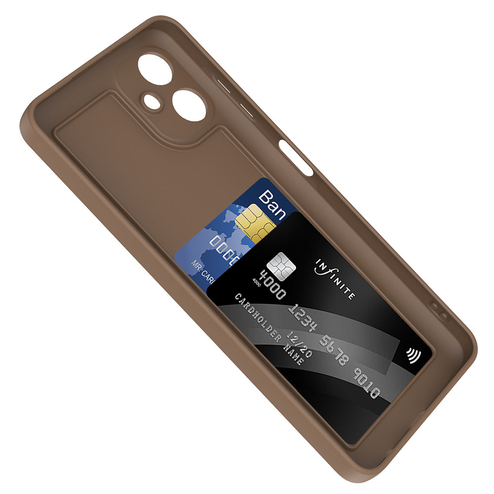 Galaxy A06 Kılıf Kamera Korumalı Kartlık Hazneli Zore Vitra Kapak Mürdüm