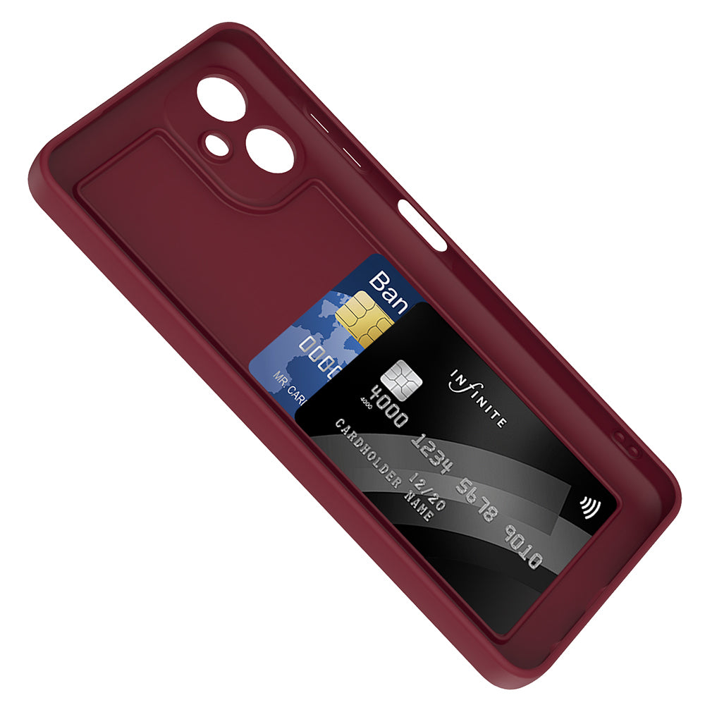 Galaxy A06 Kılıf Kamera Korumalı Kartlık Hazneli Zore Vitra Kapak Mürdüm