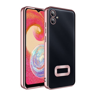 Galaxy A06 Kılıf Kamera Korumalı Logo Gösteren Zore Omega Kapak Gümüş
