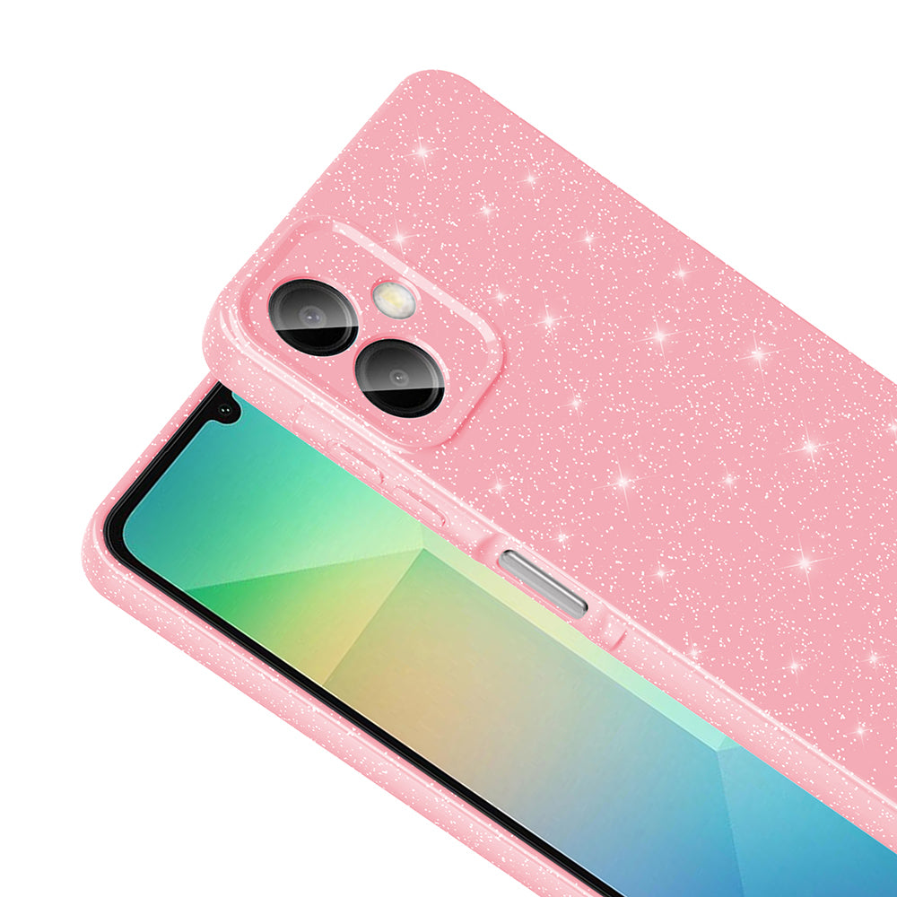 Galaxy A06 Kılıf Kamera Korumalı Simli Lüks Zore Koton Kapak Gümüş