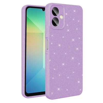 Galaxy A06 Kılıf Kamera Korumalı Simli Lüks Zore Koton Kapak Siyah