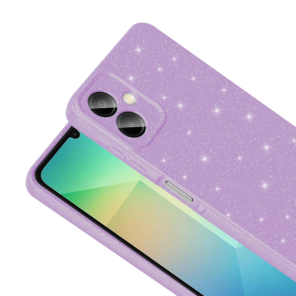 Galaxy A06 Kılıf Kamera Korumalı Simli Lüks Zore Koton Kapak Gümüş
