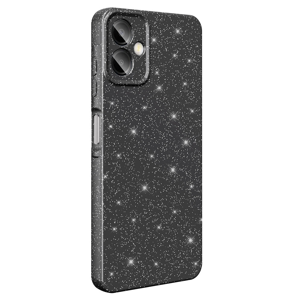 Galaxy A06 Kılıf Kamera Korumalı Simli Lüks Zore Koton Kapak Gümüş