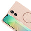 Galaxy A06 Kılıf M-safe Şarj Özellikli Zore Meta Kapak Mürdüm