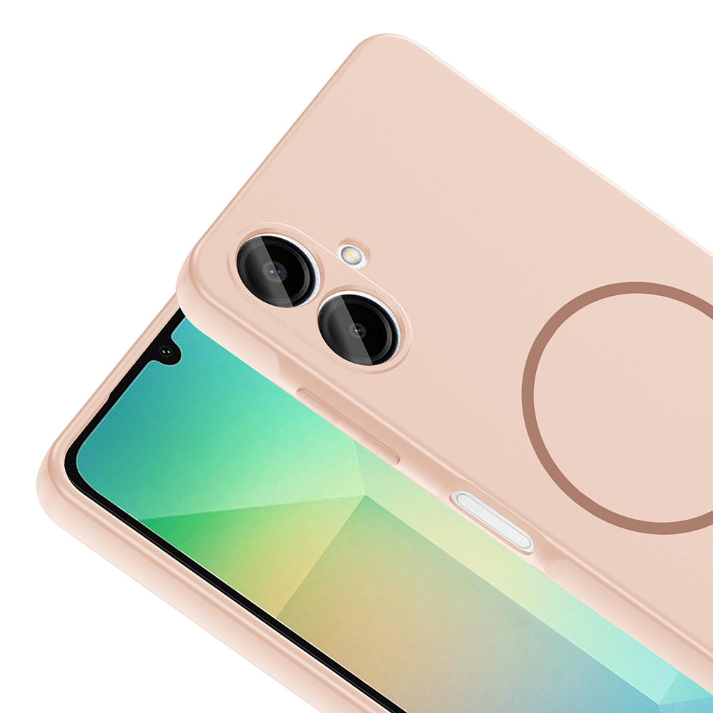 Galaxy A06 Kılıf M-safe Şarj Özellikli Zore Meta Kapak Rose Pembe