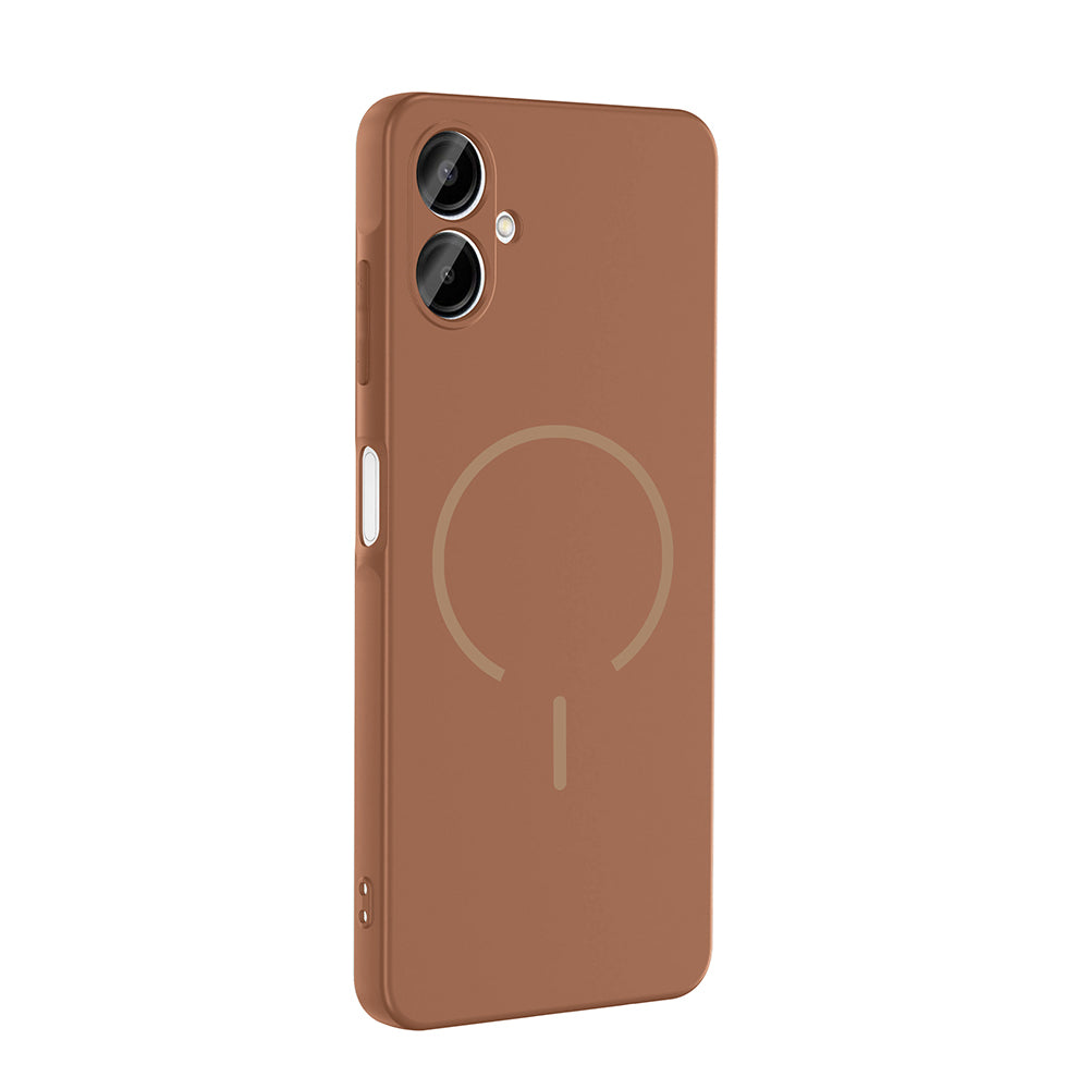 Galaxy A06 Kılıf M-safe Şarj Özellikli Zore Meta Kapak Titanyum-Gri