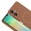 Galaxy A06 Kılıf M-safe Şarj Özellikli Zore Meta Kapak Mürdüm