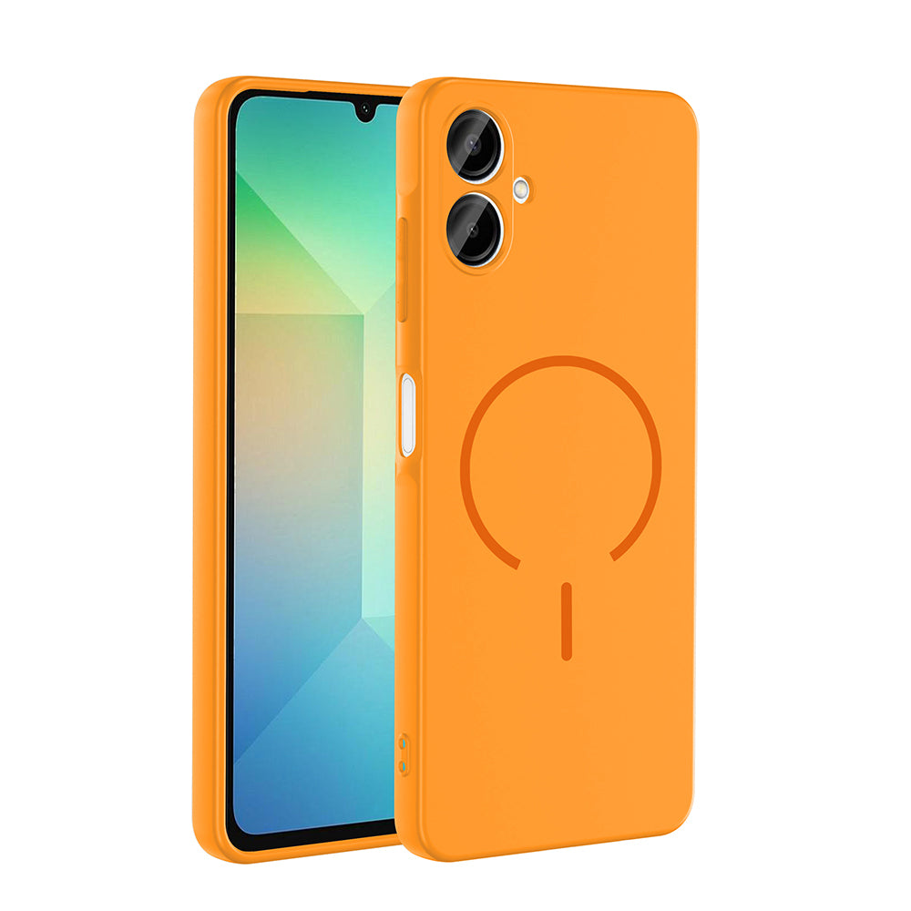 Galaxy A06 Kılıf M-safe Şarj Özellikli Zore Meta Kapak Turuncu