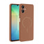 Galaxy A06 Kılıf M-safe Şarj Özellikli Zore Meta Kapak Kahverengi