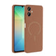 Galaxy A06 Kılıf M-safe Şarj Özellikli Zore Meta Kapak Kahverengi