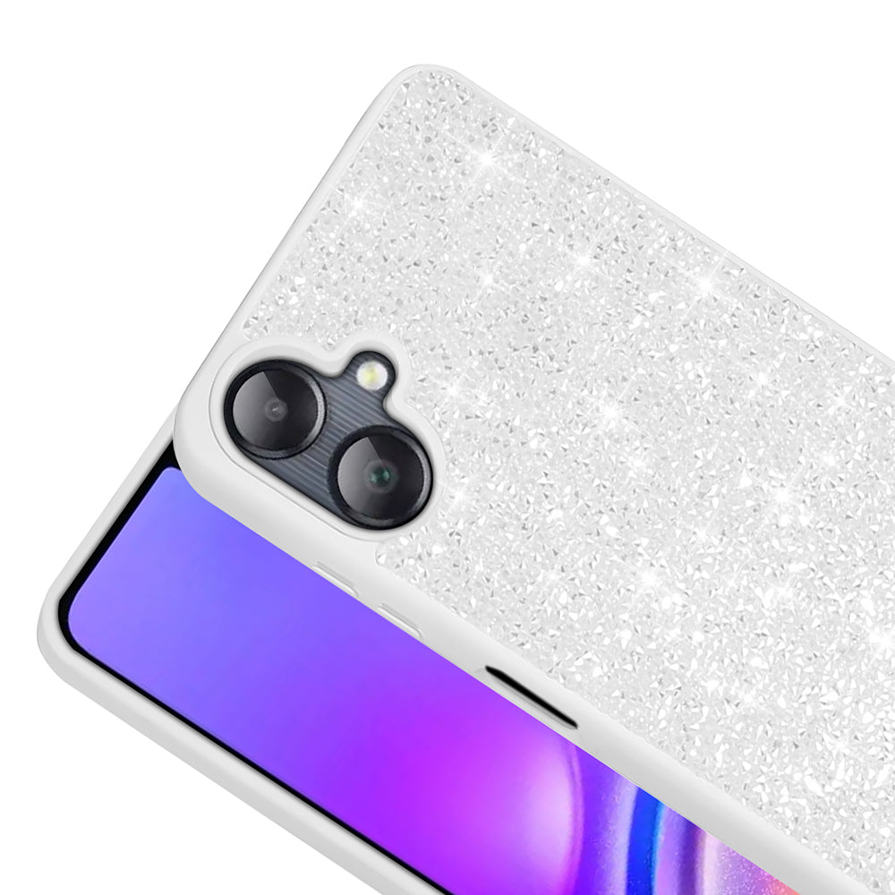 Galaxy A06 Kılıf Parlak Taşlı Tasarım Zore Pırlanta Kapak Siyah