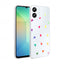 Galaxy A06 Kılıf Şeffaf Figürlü Zore Folk Sert Kapak Çilek