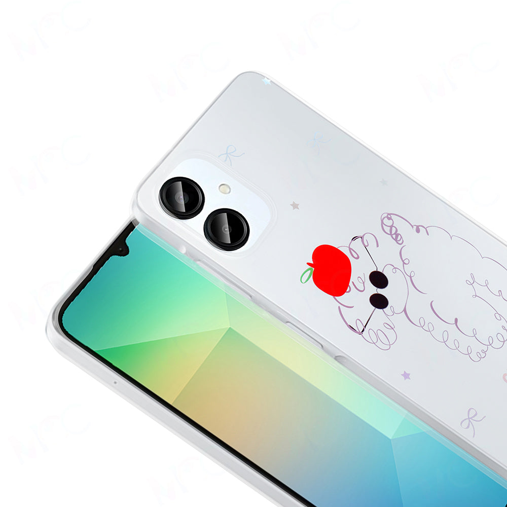 Galaxy A06 Kılıf Şeffaf Figürlü Zore Folk Sert Kapak Kalp