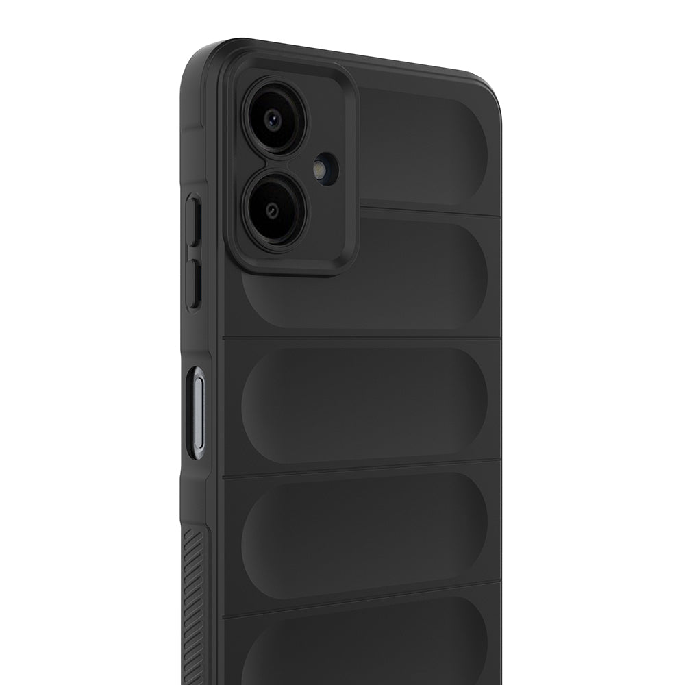 Galaxy A07 Kılıf Esnek TPU Oyuklu Arka Yüzey Tasarımlı Zore Etnik Silikon Kapak Lacivert