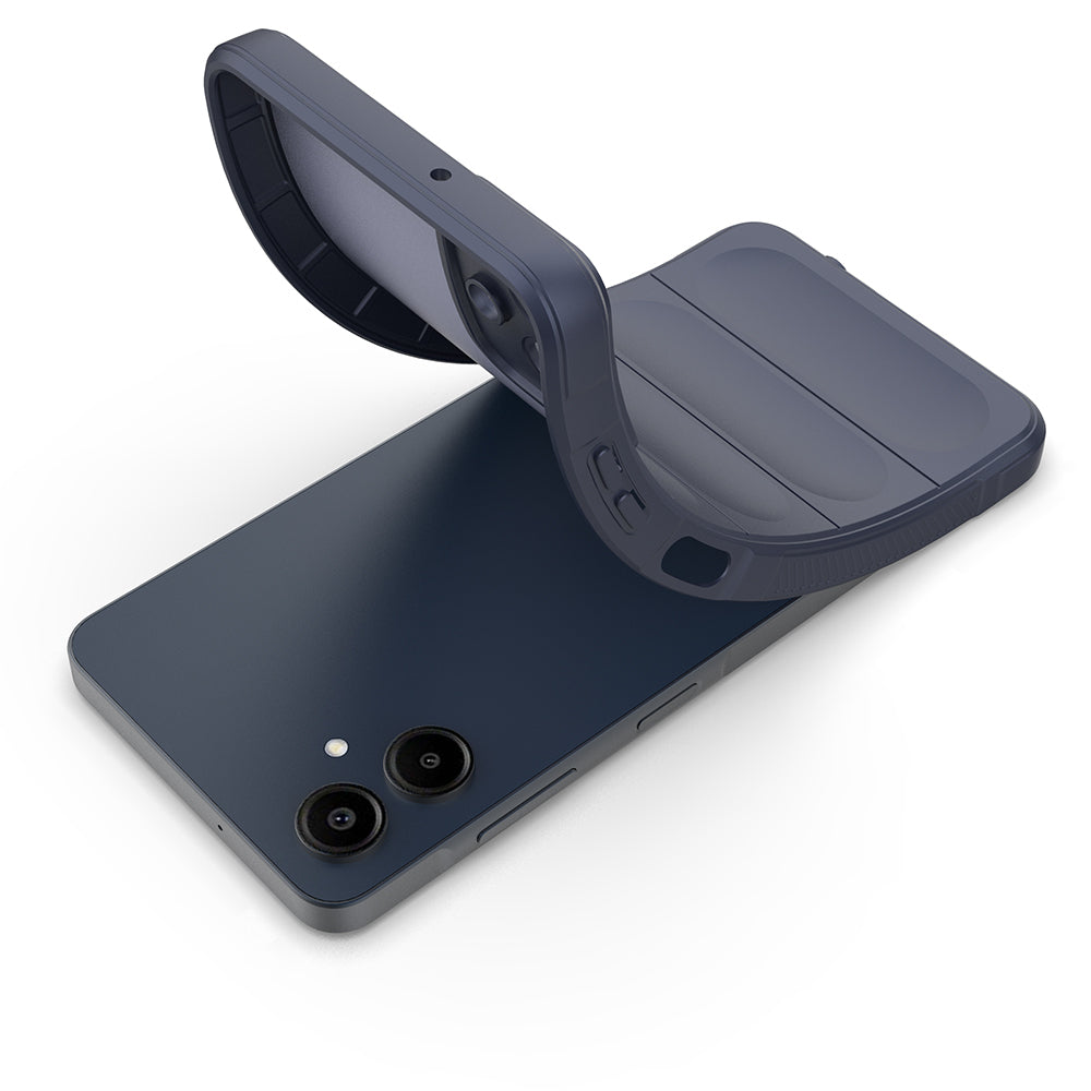 Galaxy A07 Kılıf Esnek TPU Oyuklu Arka Yüzey Tasarımlı Zore Etnik Silikon Kapak Koyu Yeşil