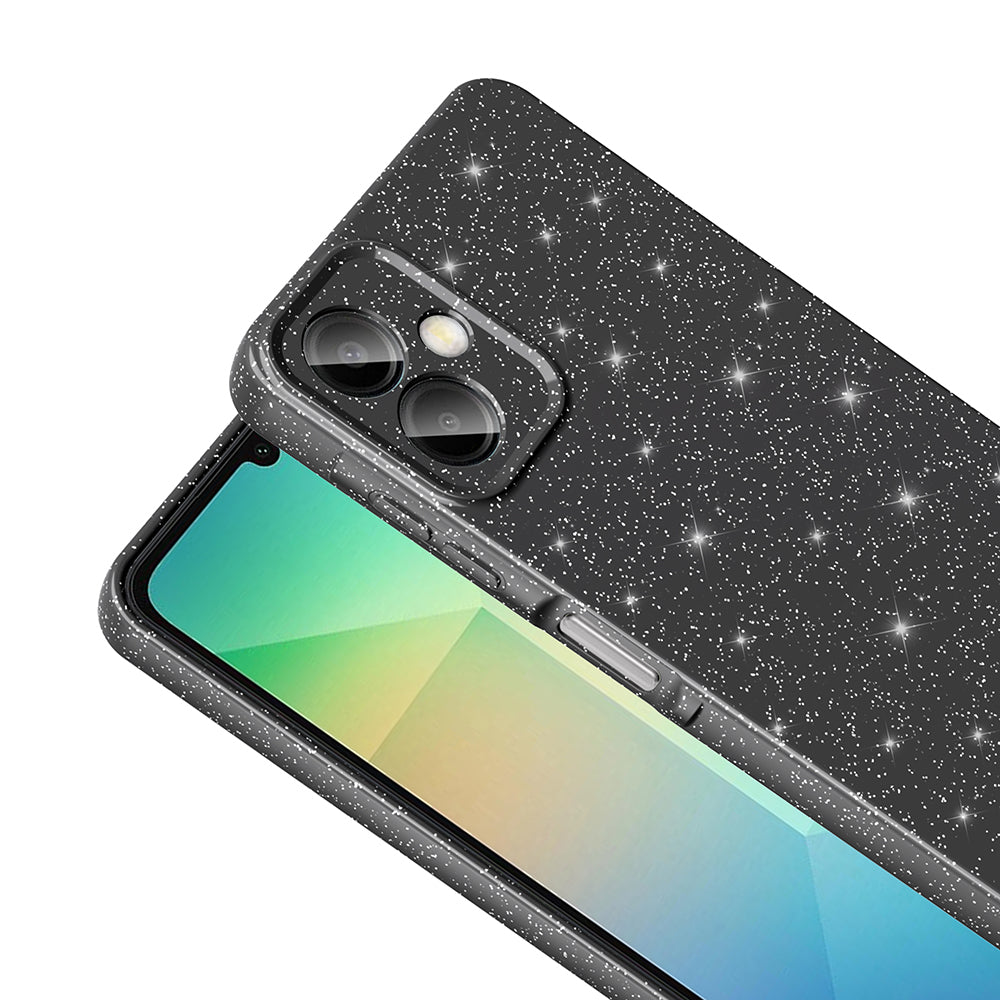 Galaxy A07 Kılıf Kamera Korumalı Simli Lüks Zore Koton Kapak Mor
