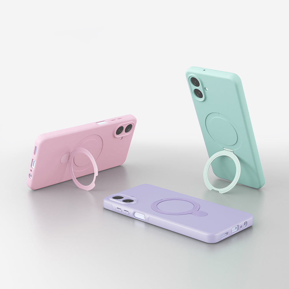 Galaxy A07 Kılıf M-safe Şarj Özellikli Standlı Zore Samara Kapak Siyah