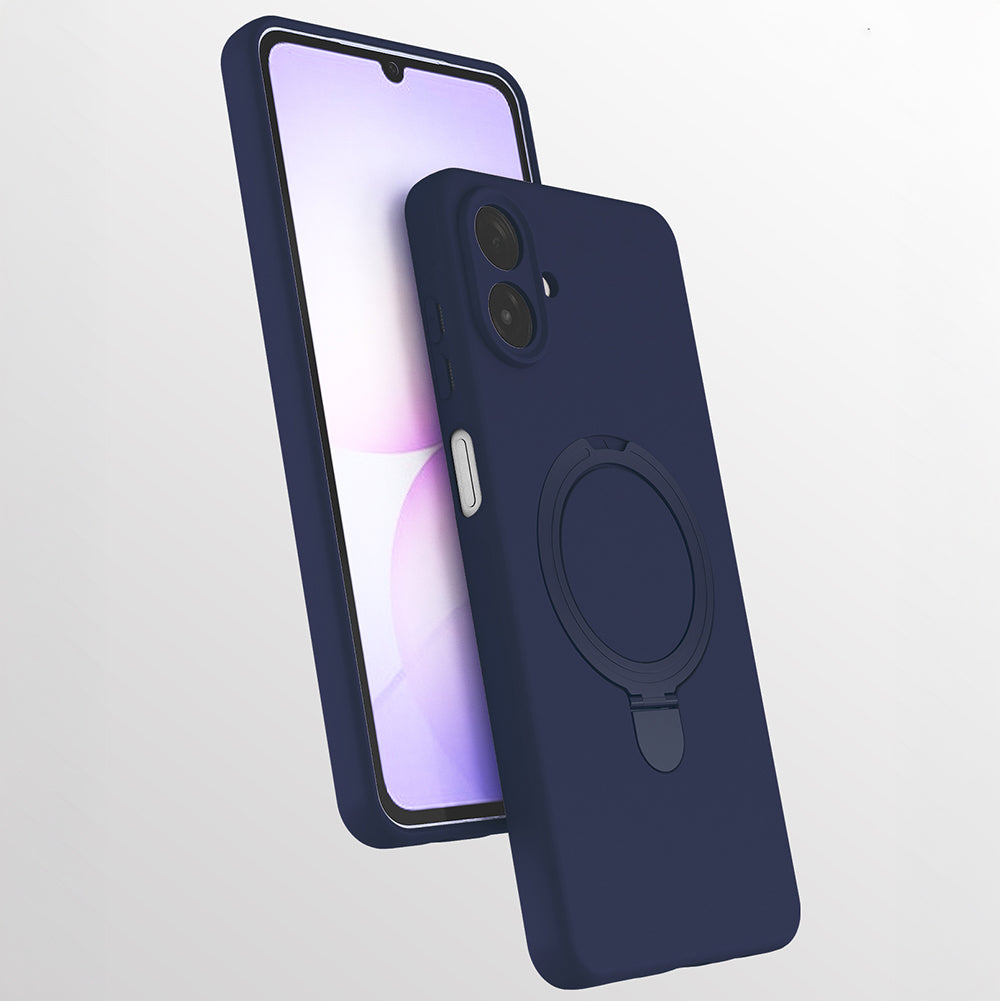 Galaxy A07 Kılıf M-safe Şarj Özellikli Standlı Zore Samara Kapak Lacivert