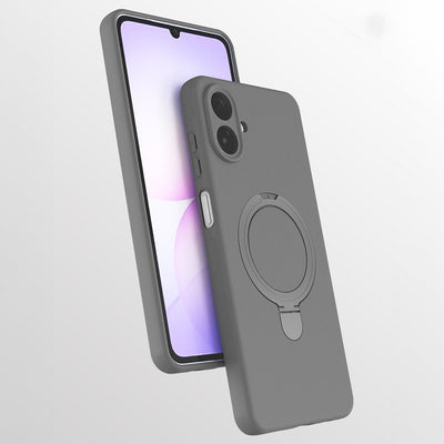 Galaxy A07 Kılıf M-safe Şarj Özellikli Standlı Zore Samara Kapak Titanyum-Gri