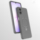Galaxy A07 Kılıf M-safe Şarj Özellikli Standlı Zore Samara Kapak Titanyum-Gri