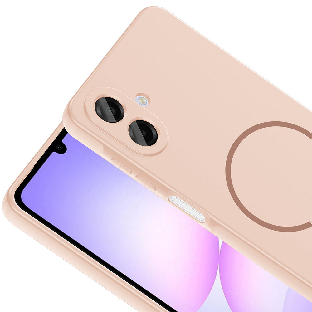 Galaxy A07 Kılıf M-safe Şarj Özellikli Zore Meta Kapak Kahverengi