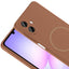 Galaxy A07 Kılıf M-safe Şarj Özellikli Zore Meta Kapak Mürdüm