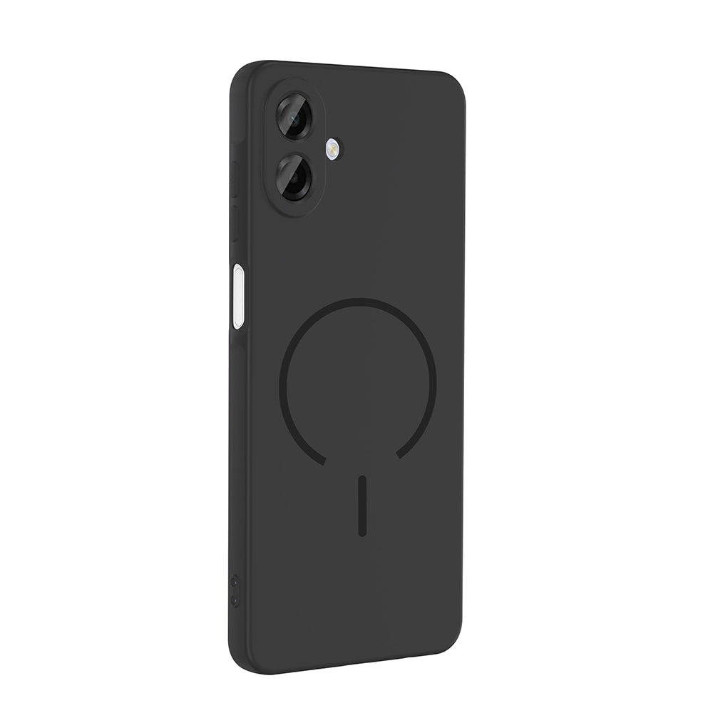 Galaxy A07 Kılıf M-safe Şarj Özellikli Zore Meta Kapak Kahverengi