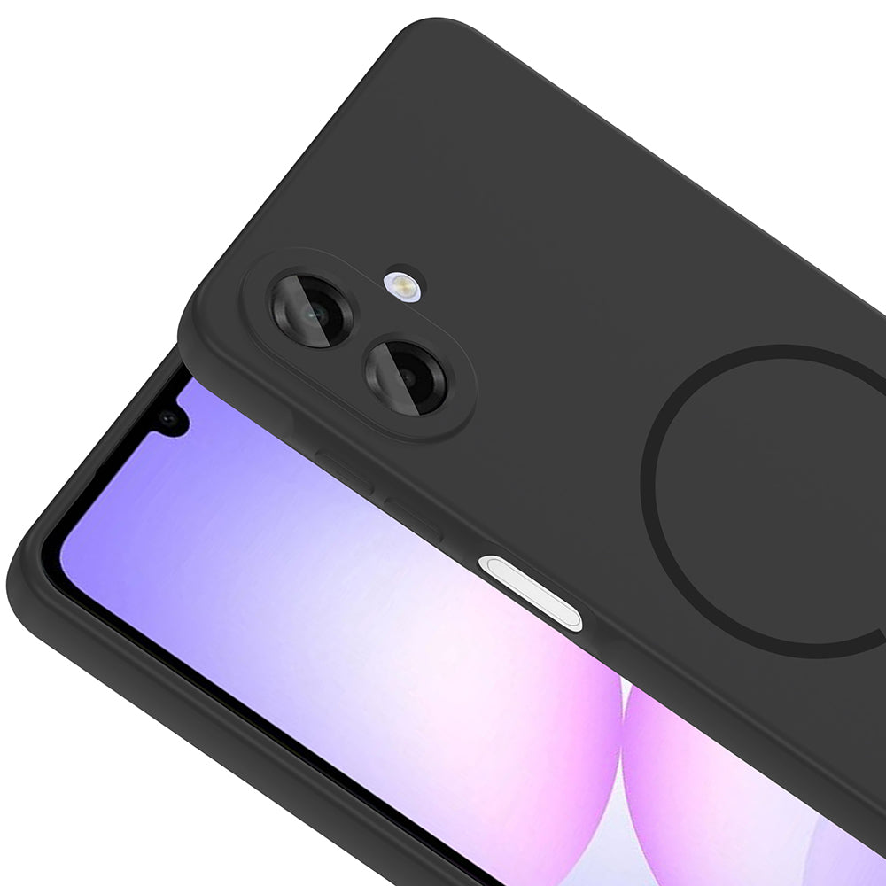 Galaxy A07 Kılıf M-safe Şarj Özellikli Zore Meta Kapak Titanyum-Gri