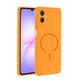 Galaxy A07 Kılıf M-safe Şarj Özellikli Zore Meta Kapak Turuncu