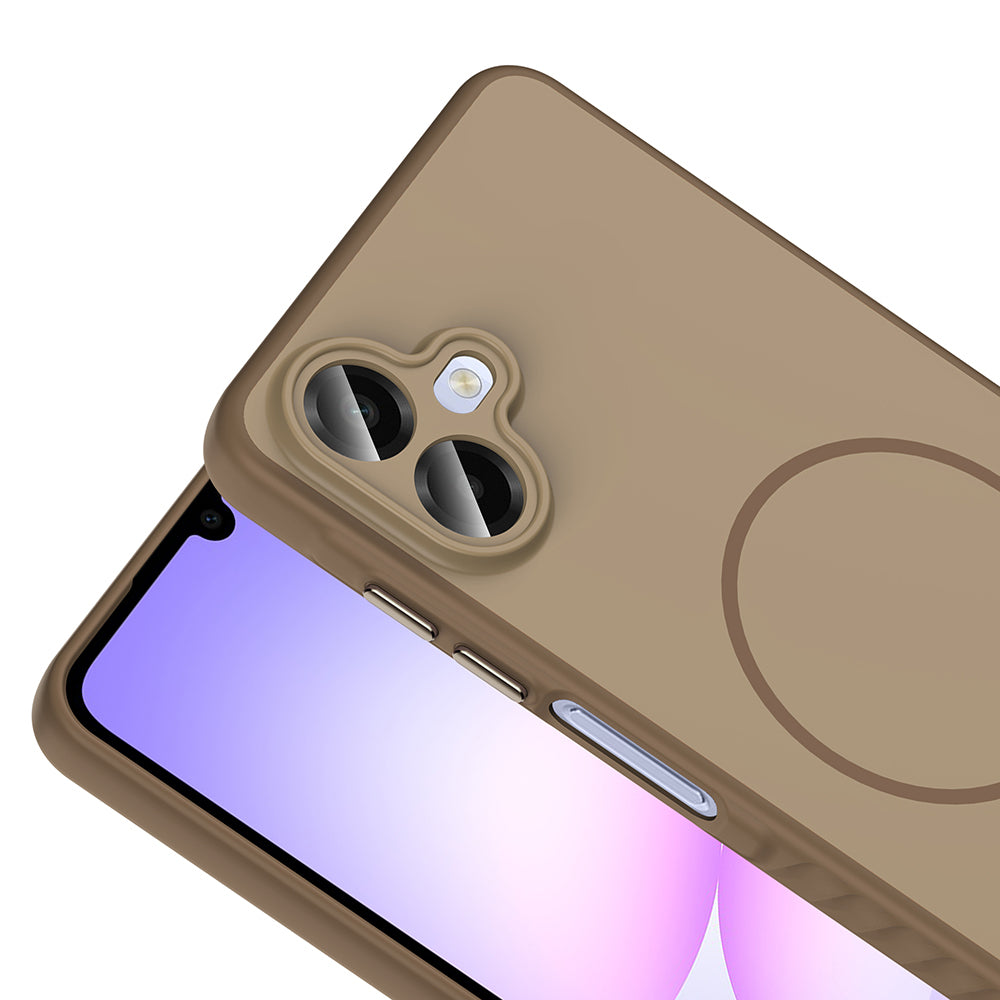 Galaxy A07 Kılıf M-safe Şarj Özellikli Zore Tea Kapak Gümüş