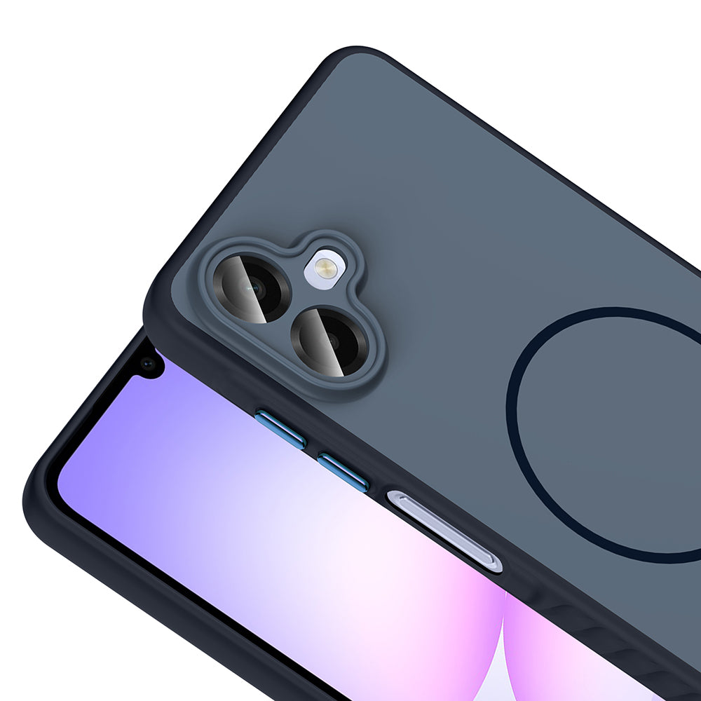 Galaxy A07 Kılıf M-safe Şarj Özellikli Zore Tea Kapak Lacivert