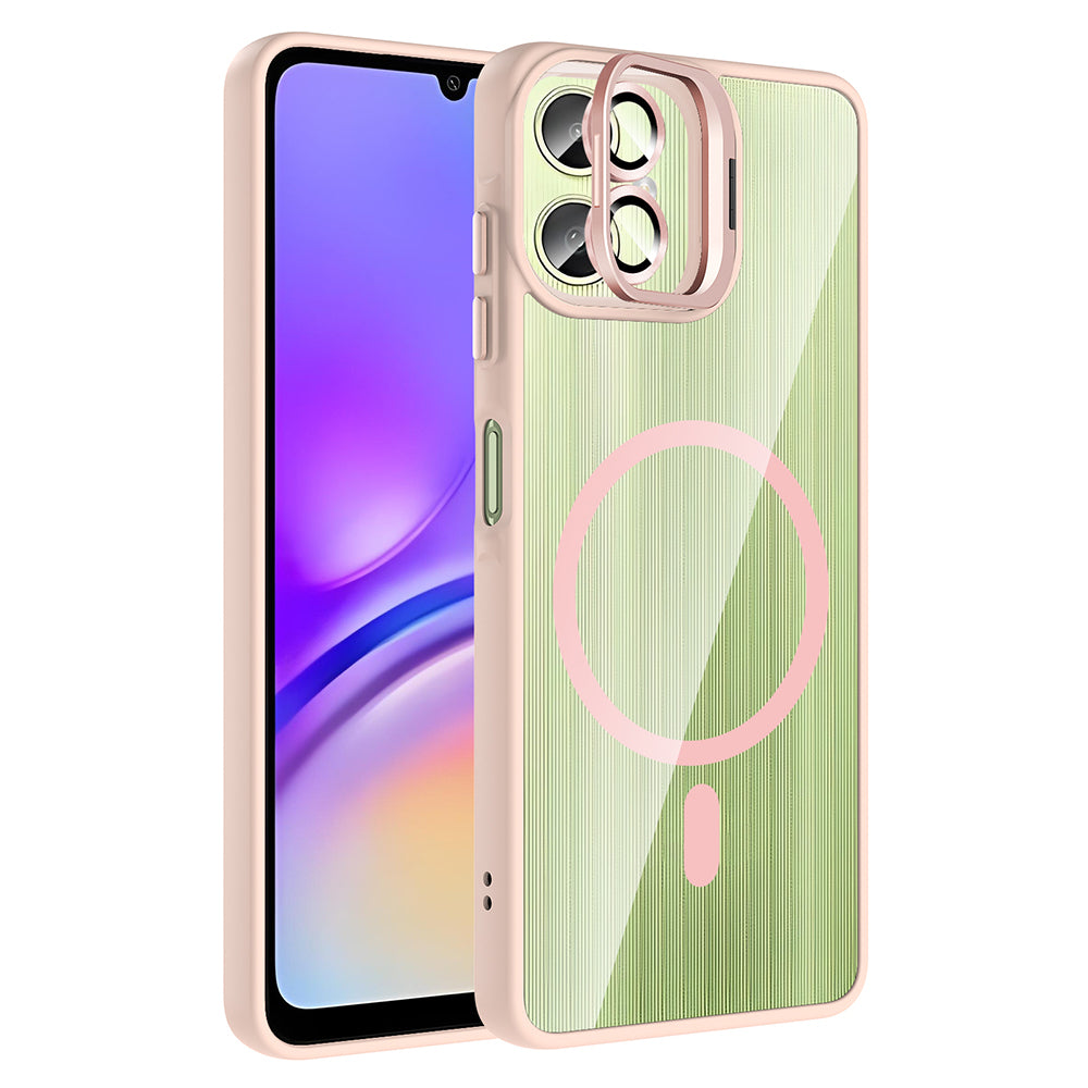 Galaxy A07 Kılıf Standlı ve Kamera Lens Hediyeli Zore Etro Kapak