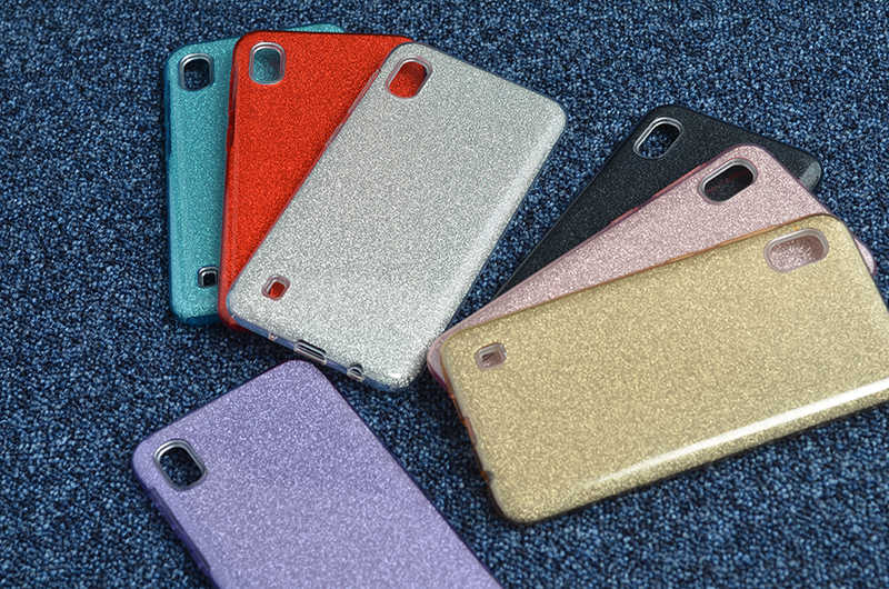 Galaxy A10 Kılıf Zore Shining Silikon Gold