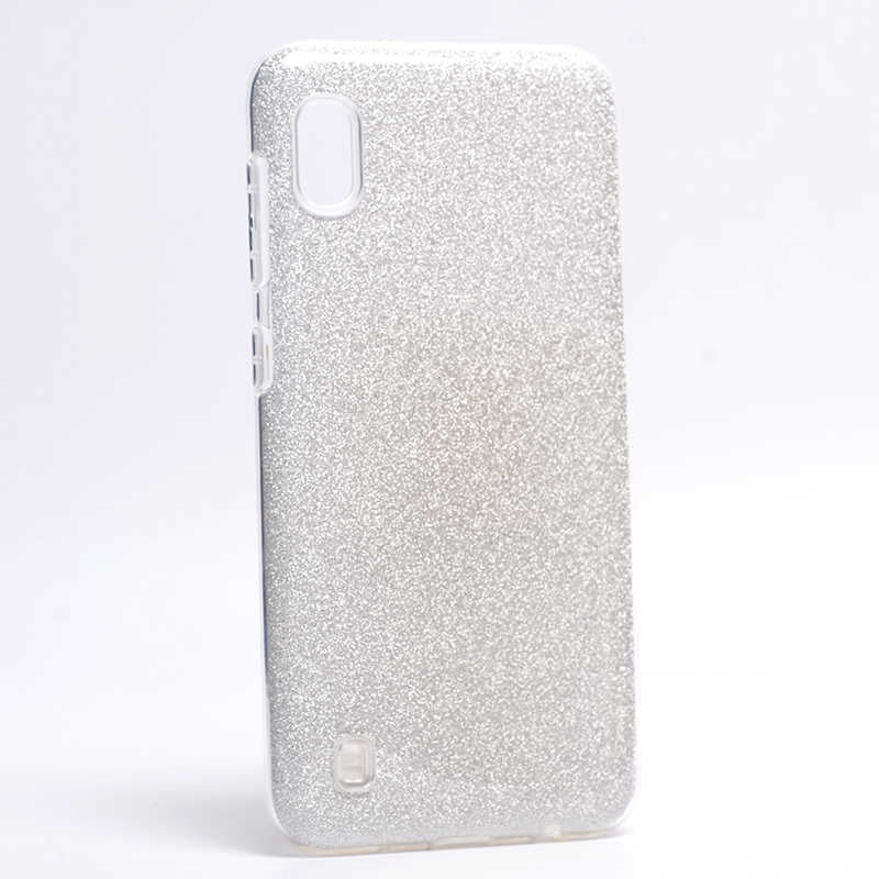 Galaxy A10 Kılıf Zore Shining Silikon Gümüş