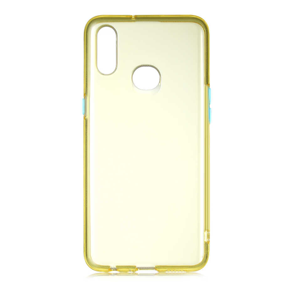 Galaxy A10S Kılıf Zore Bistro Kapak Sarı