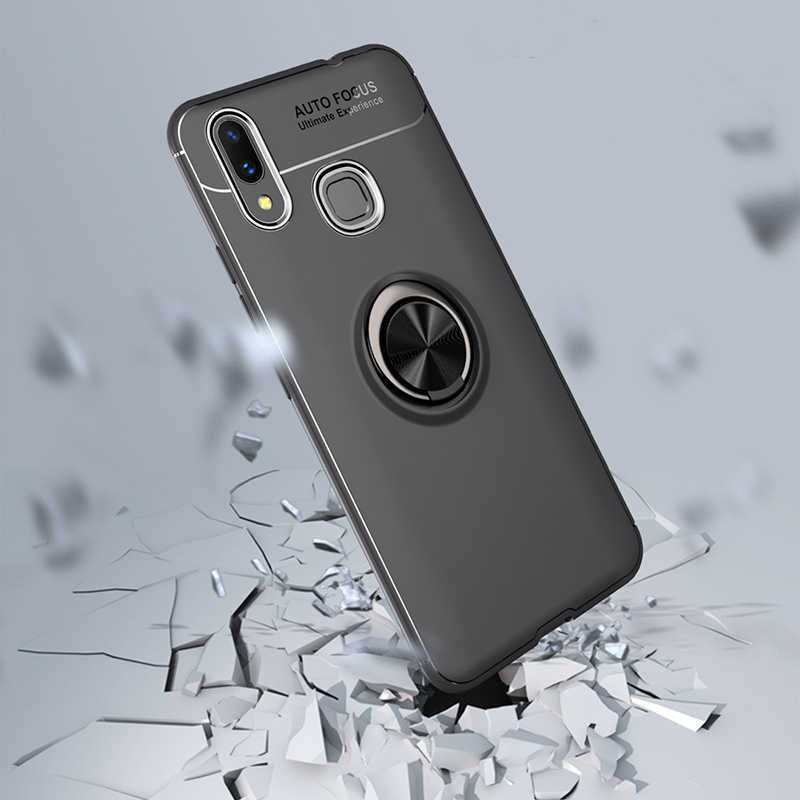 Galaxy A10S Kılıf Zore Ravel Silikon Kapak Siyah-Mavi