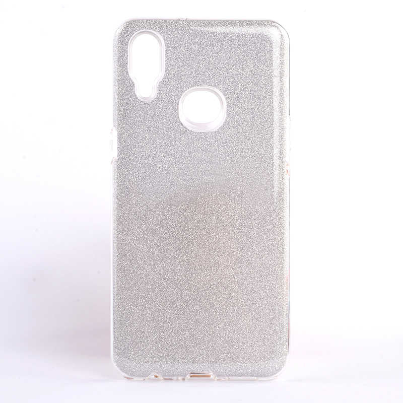 Galaxy A10S Kılıf Zore Shining Silikon Gümüş