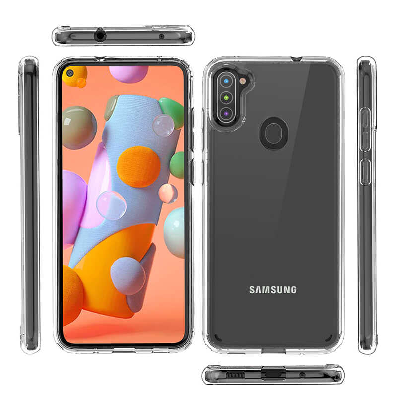 Galaxy A11 Kılıf Zore Coss Kapak Renksiz