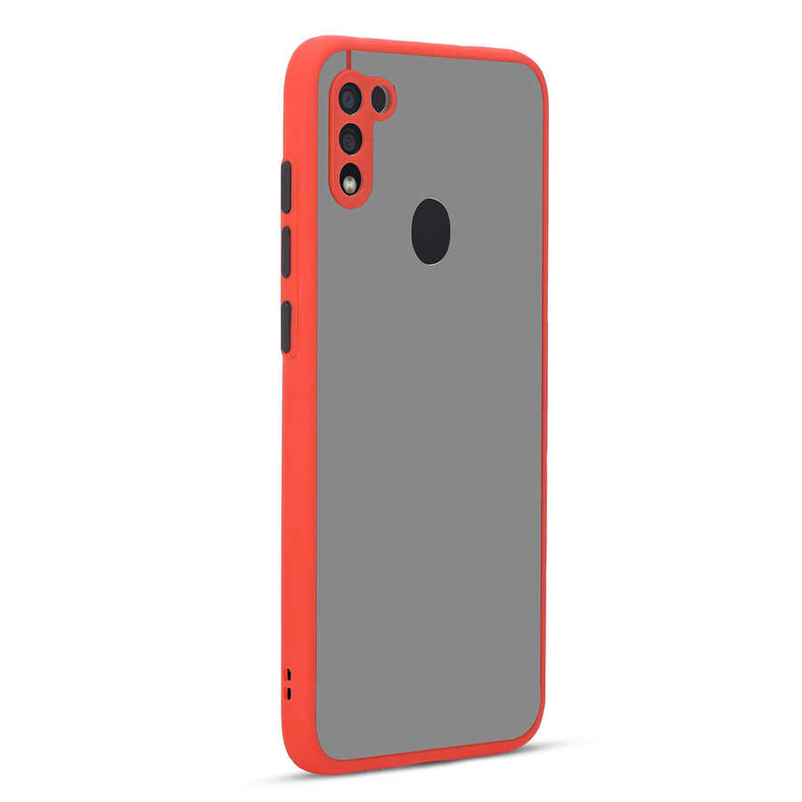 Galaxy A11 Kılıf Zore Hux Kapak Kırmızı