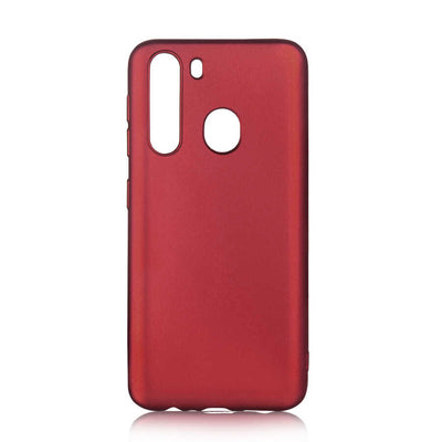 Galaxy A21 Kılıf Zore Premier Silikon Kapak Mürdüm