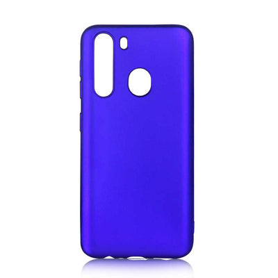 Galaxy A21 Kılıf Zore Premier Silikon Kapak Saks Mavi