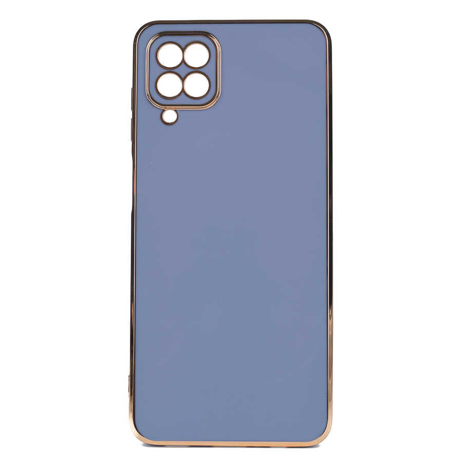 Galaxy A12 Kılıf Zore Bark Kapak Mavi Açık