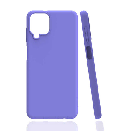 Galaxy A12 Kılıf Zore Biye Silikon Lila