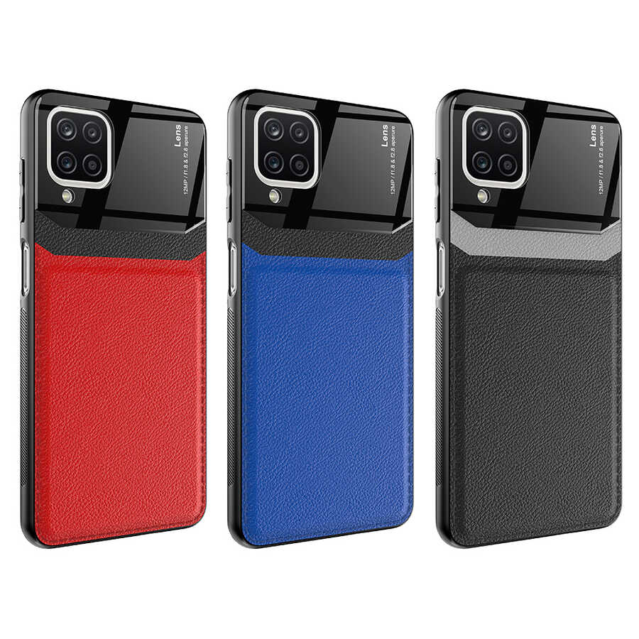 Galaxy A12 Kılıf Zore Emiks Kapak Lacivert