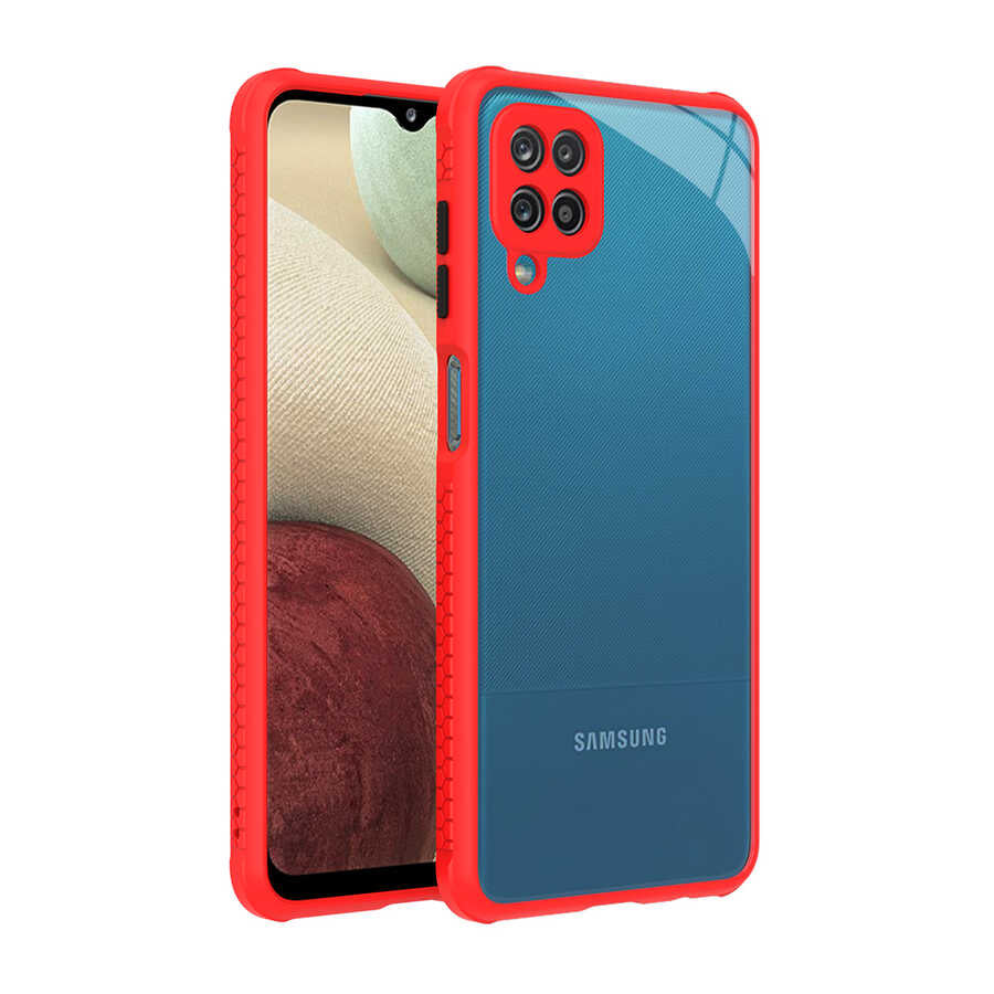 Galaxy A12 Kılıf Zore Kaff Kapak Kırmızı