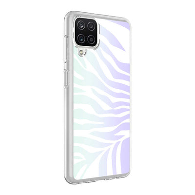 Galaxy A12 Kılıf Zore M-Blue Desenli Kapak Zebra No1