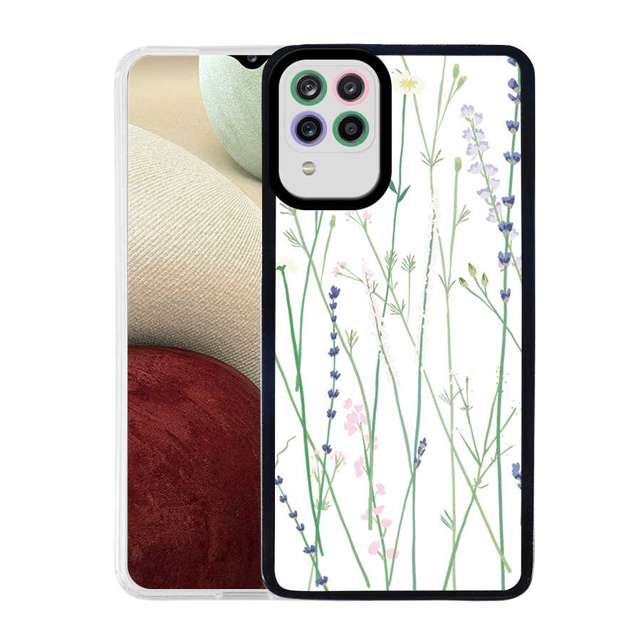 Galaxy A12 Kılıf Zore M-Fit Desenli Kapak Flower No4