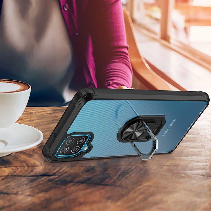 Galaxy A12 Kılıf Zore Mola Kapak Siyah