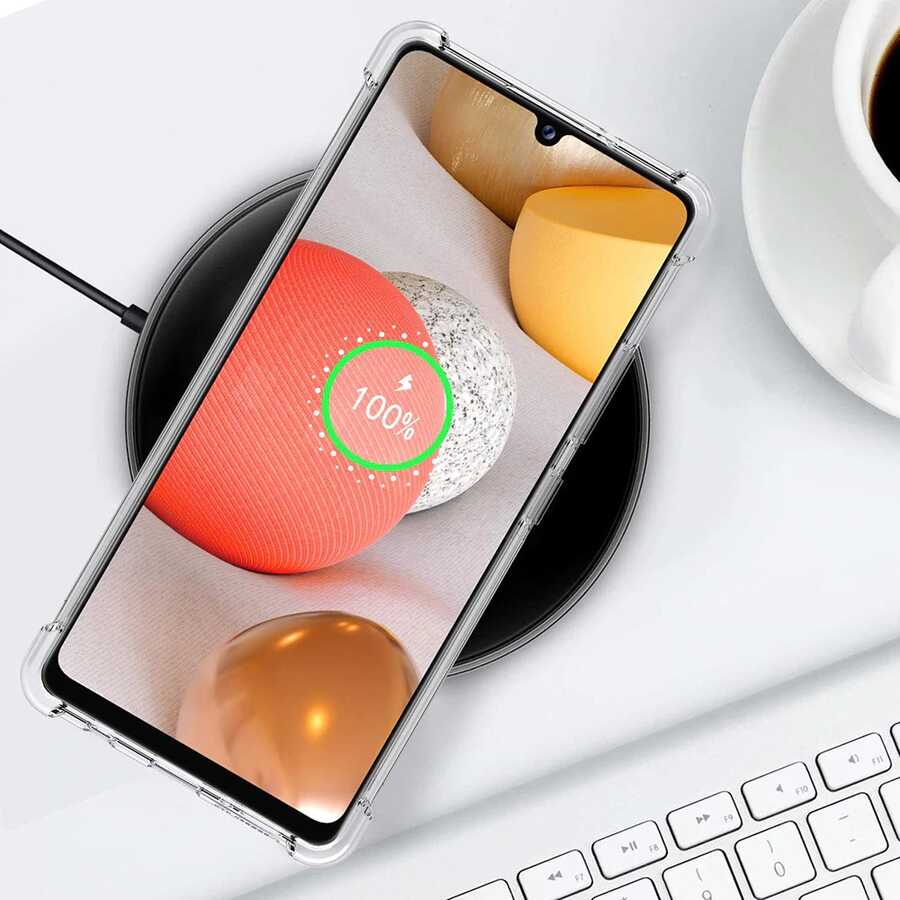 Galaxy A12 Kılıf Zore Nitro Anti Shock Silikon Renksiz