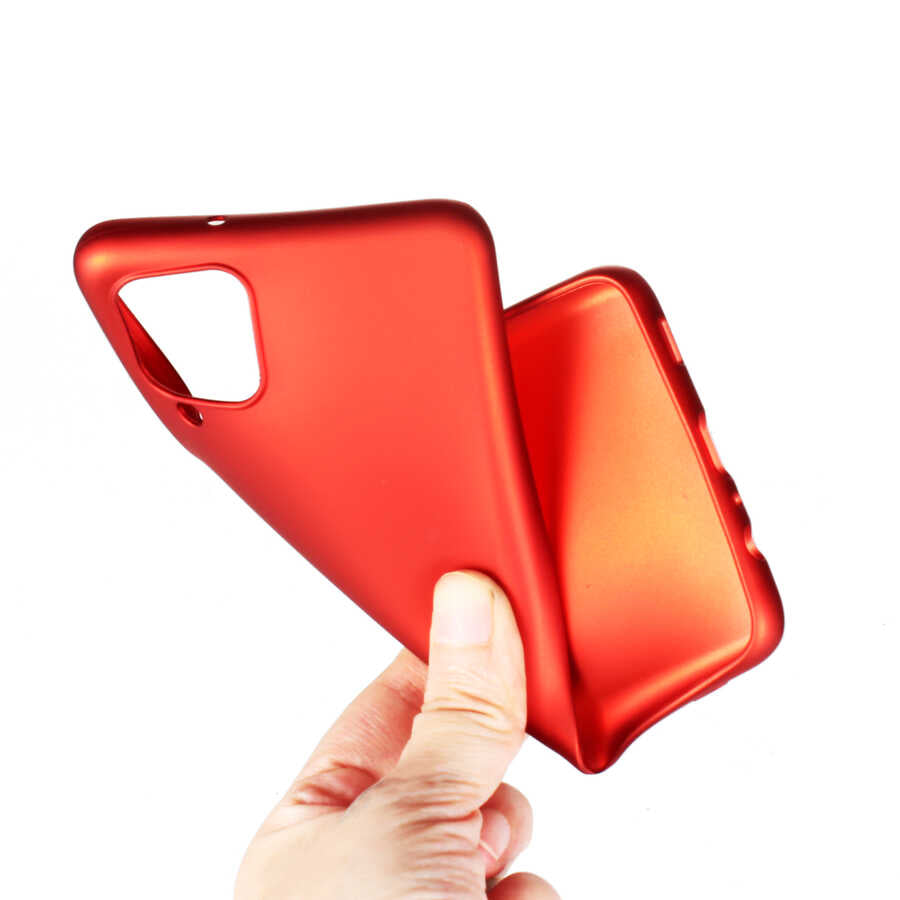 Galaxy A12 Kılıf Zore Premier Silikon Kapak Kırmızı